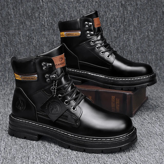 CYYTL Mens Boots Winter Shoes Leather