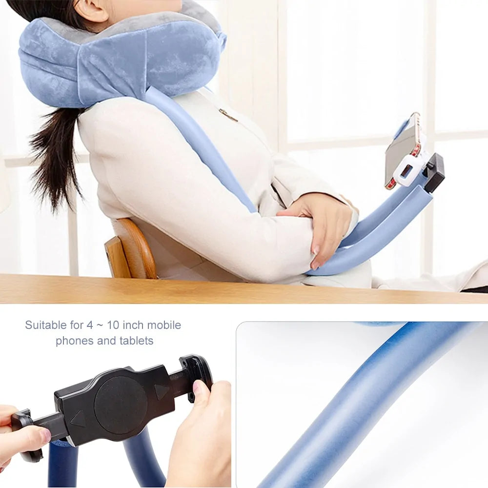 Neck Pillow With Phone Holder