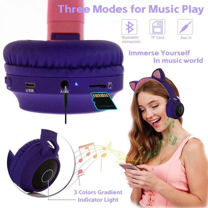 Cat Ear Bluetooth 5.0 Headphone Earphone