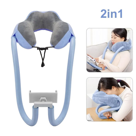 Neck Pillow With Phone Holder