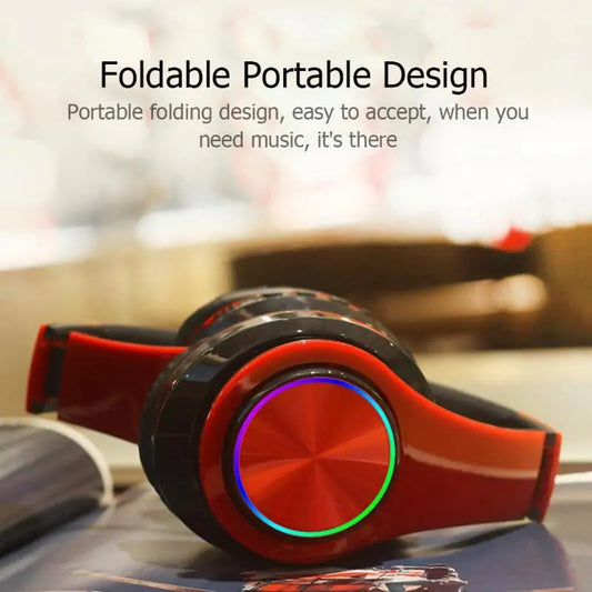 Rainbow LED Wireless Bluetooth Headphones